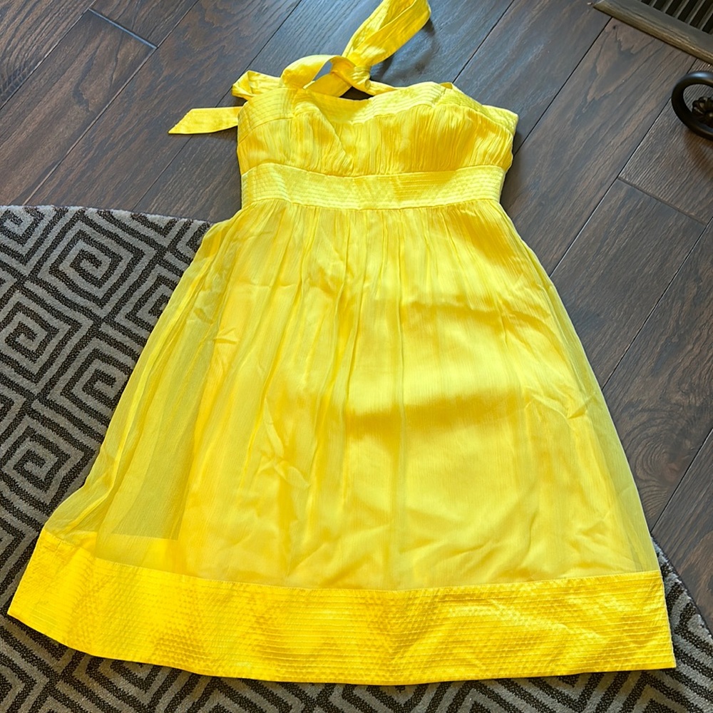 Yellow Maggy London halter dress